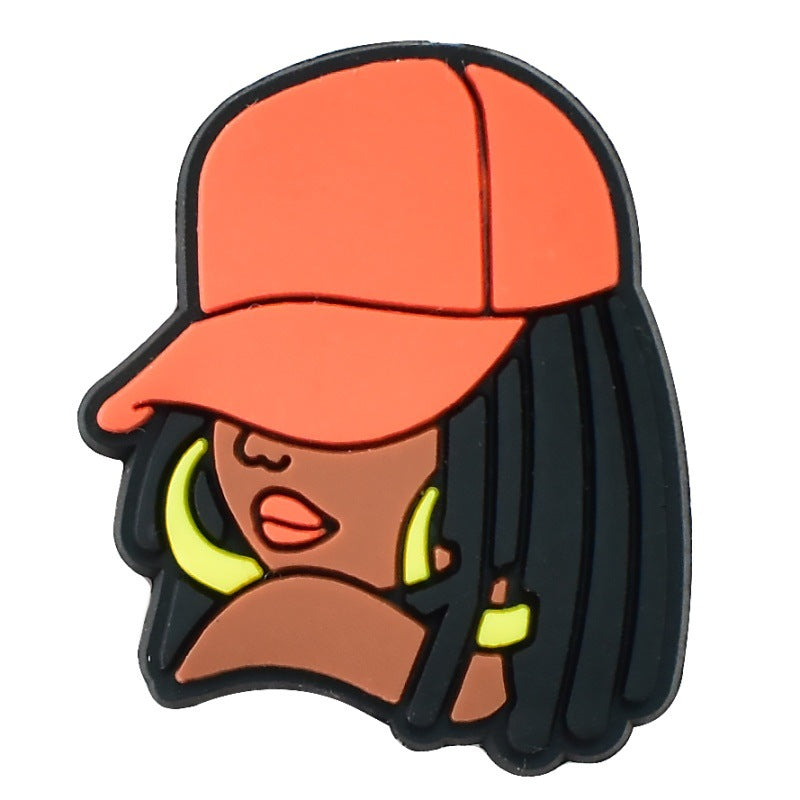 Wholesale  Random 100pcs  Black Girl Cartoon Ballpoint Pen Handmade Beads